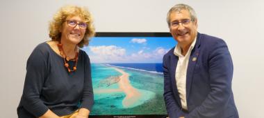 Claude Payri, vice-présidente, et Gilles Boeuf, président du comité scientifique du Parc naturel de la mer de Corail