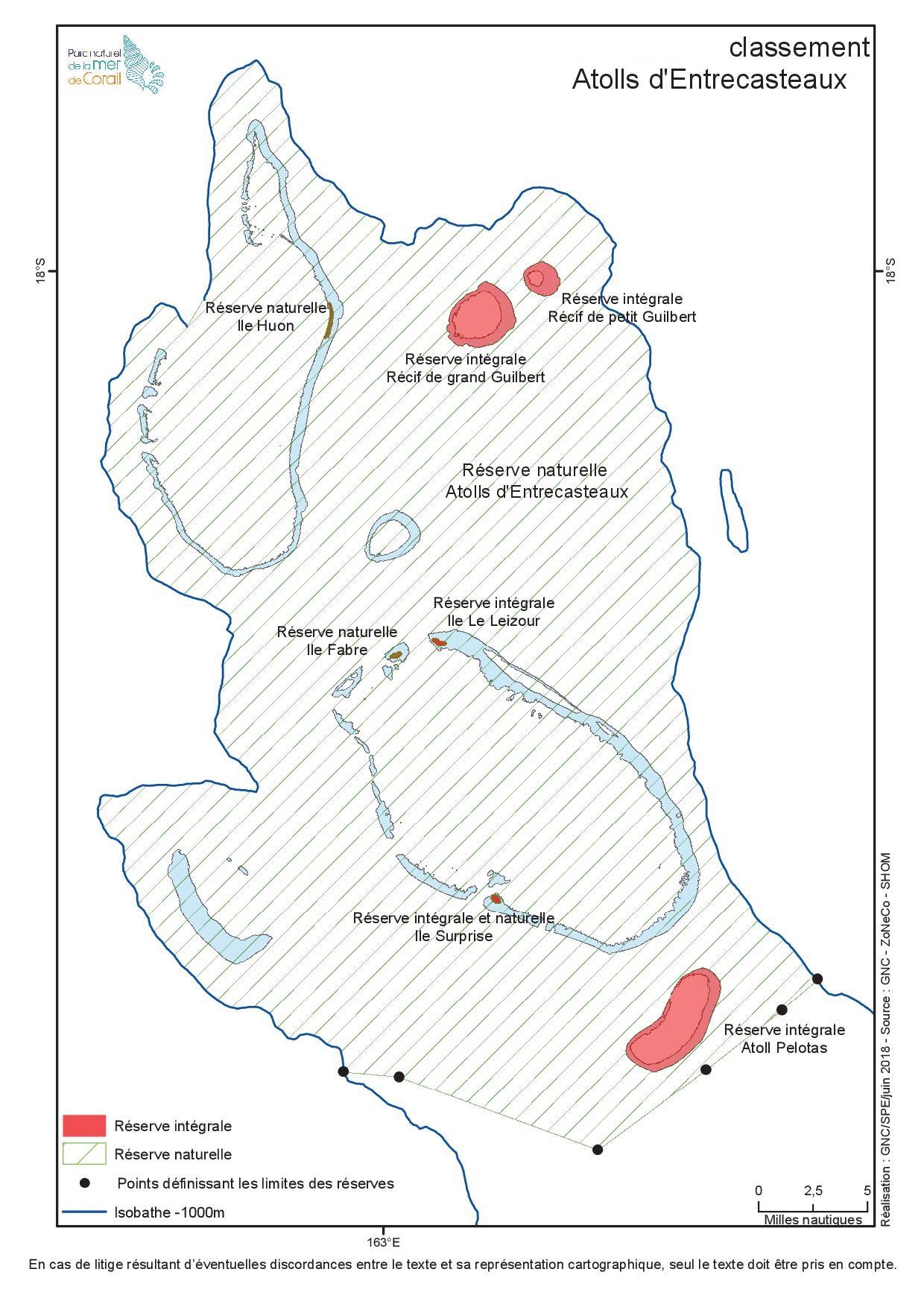 Classement en réserve naturelle et intégrale des atolls d'Entrecasteaux Classement en réserve naturelle et intégrale des atolls d'Entrecasteaux