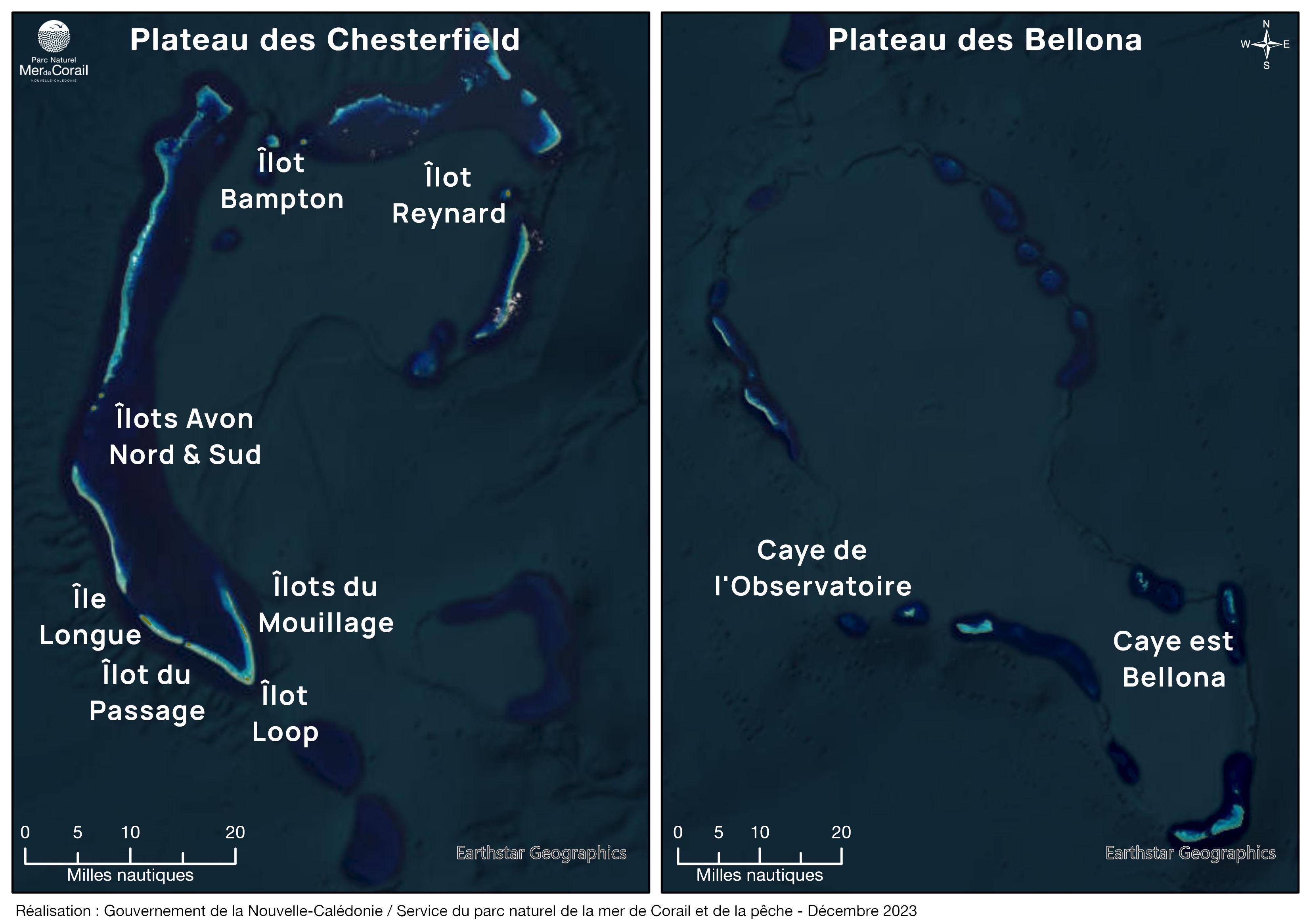 Plateaux des Chesterfield et Bellona